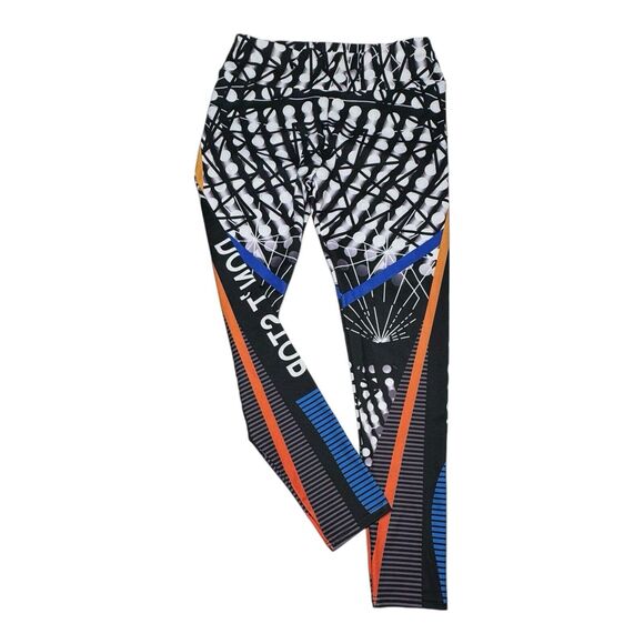 High Waist Don’t Stop Geometric Yoga Pants Stretchy Pilates Workout Sport XL - Picture 4 of 8